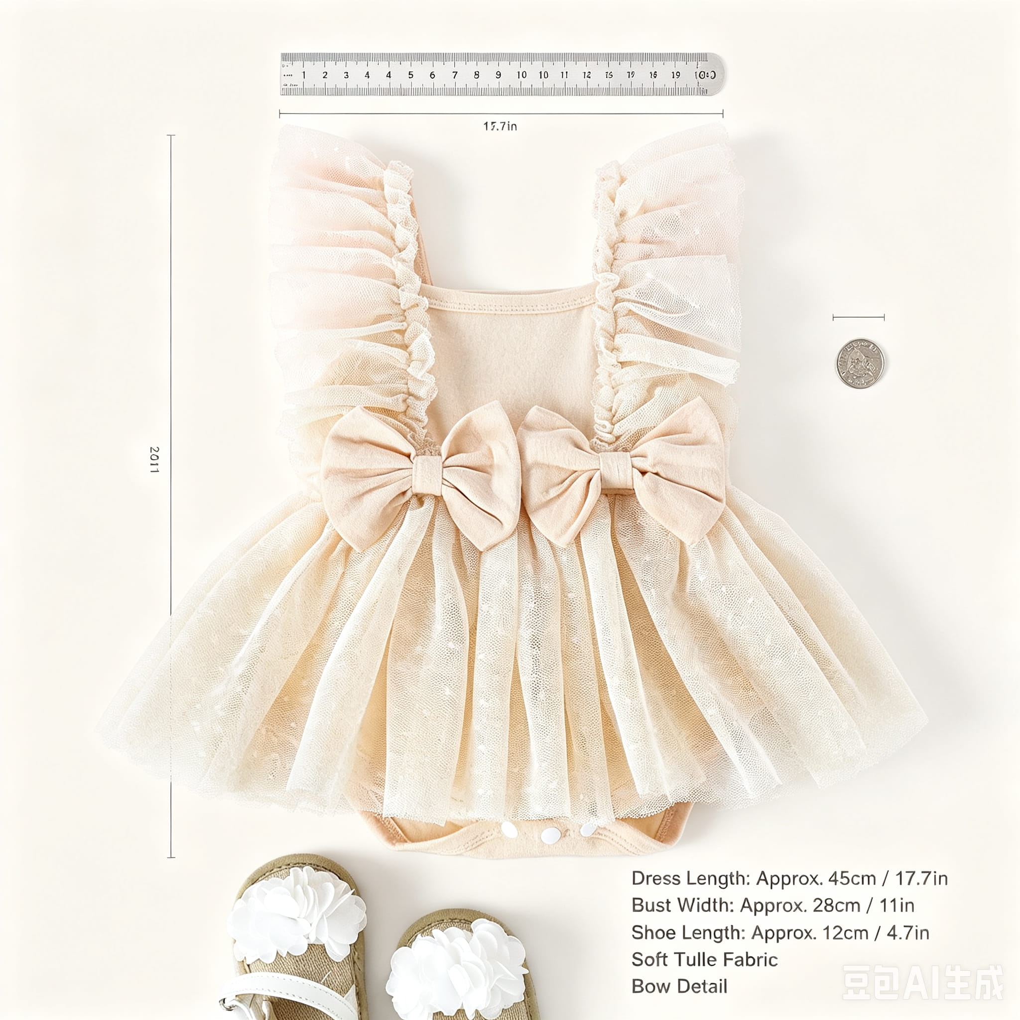 Pastel Bow Tutu Baby Romper