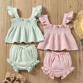 Girls' Cotton Sling Top & Shorts Set