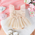 Pastel Bow Tutu Baby Romper
