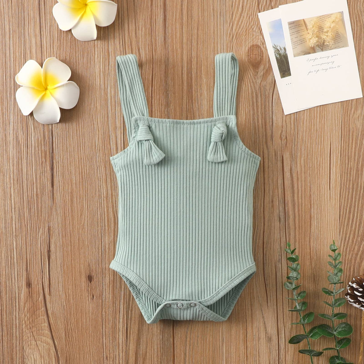 Baby Ribbed Knotted Bodysuit