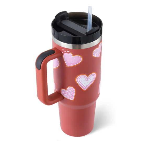 Heart Print Tumbler 40oz