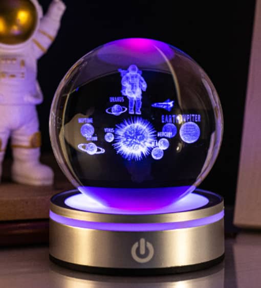 3D Crystal Ball Touch Night Light