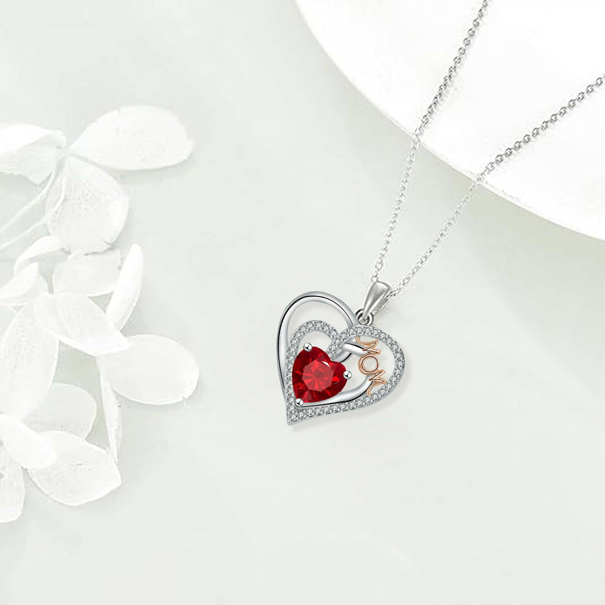 MOM Heart Necklace