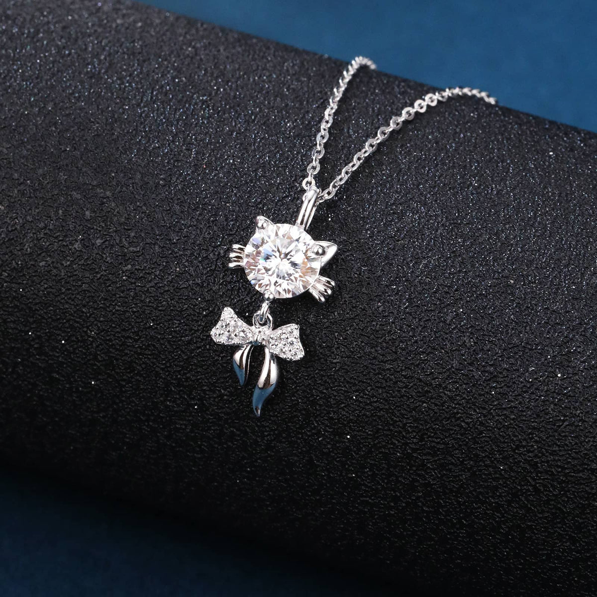Moissanite Square Pendant Necklace
