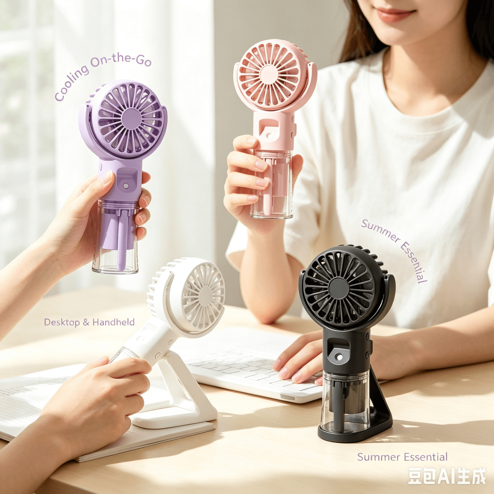 USB Rechargeable  Hydrating Fan