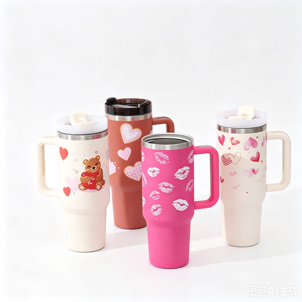 Heart Print Tumbler 40oz