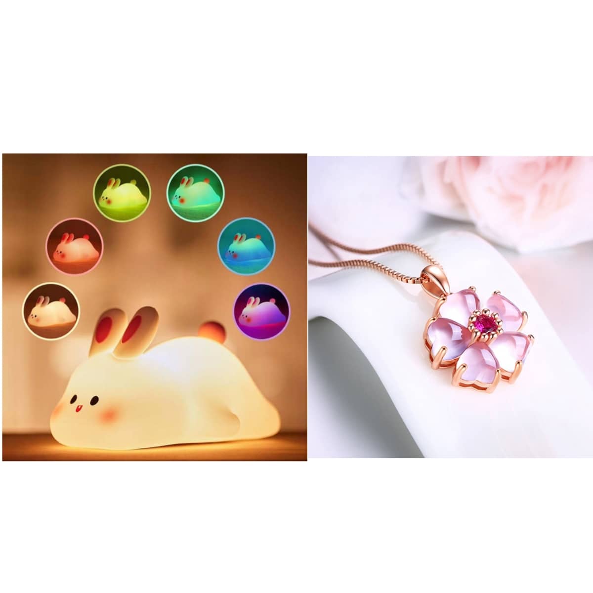 Cute Bunny Silicone Night Light