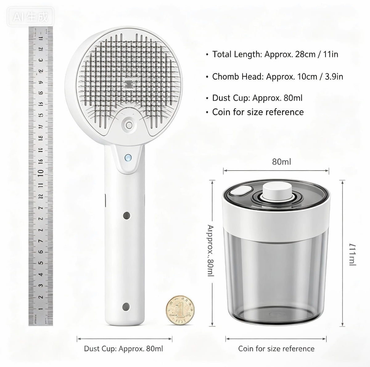 Steam Self-Cleaning Pet Hair Brush For dogs & cats