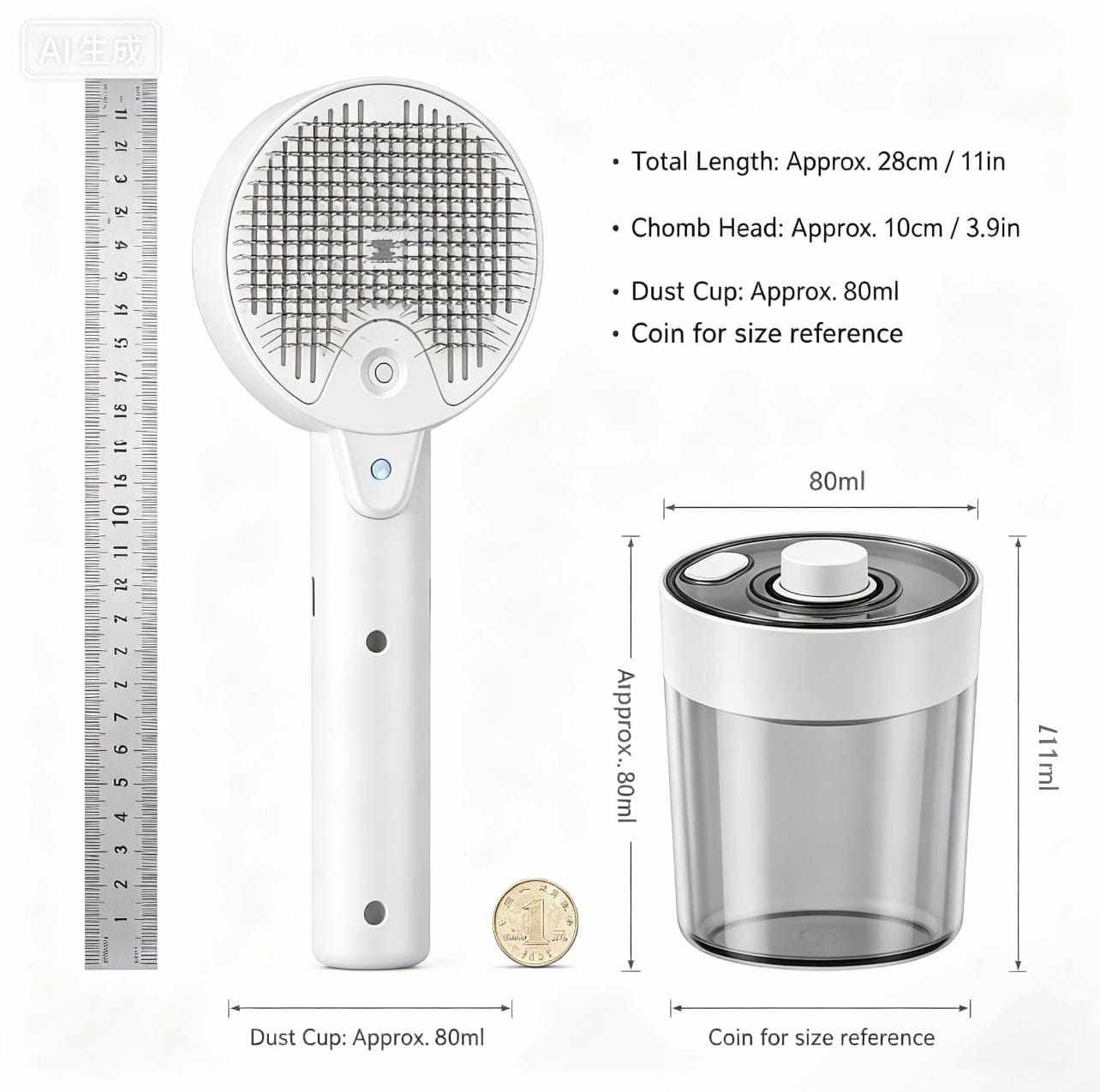 Steam Self-Cleaning Pet Hair Brush For dogs & cats