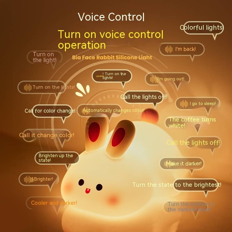 Cute Bunny Silicone Night Light
