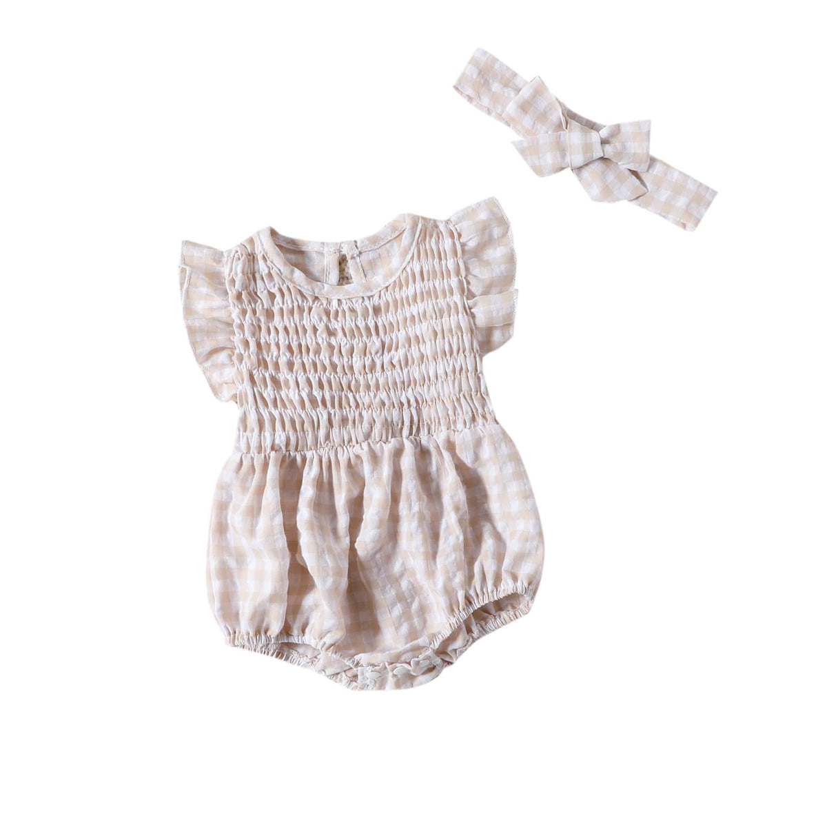 Baby Girl Gingham Bubble Romper