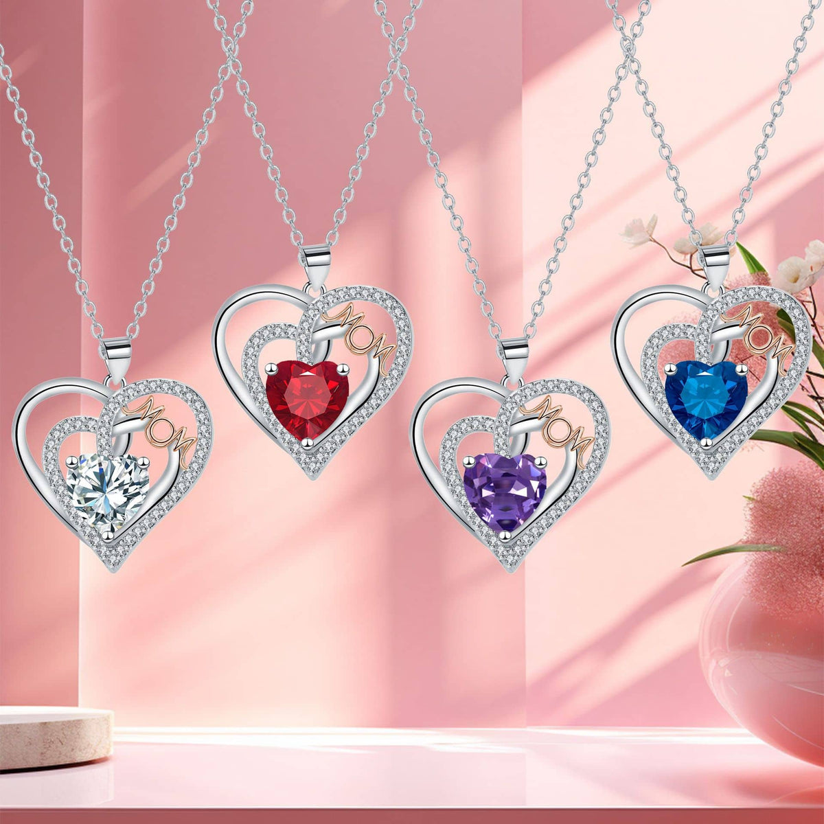 MOM Heart Necklace